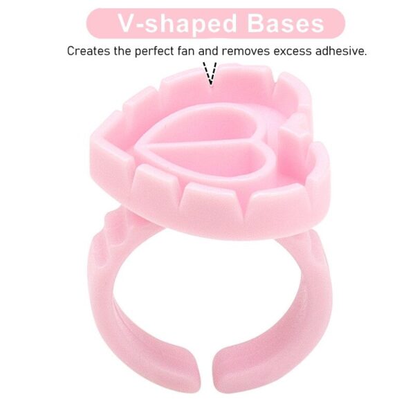 Lijm Ring / Glue Ring ( 25 stuks) Baby Pink - heart