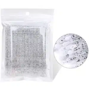 Microbrushes 100 stuks - Navulling ( glitter black )