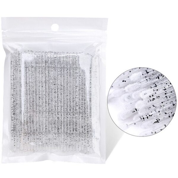 Microbrushes 100 stuks - Navulling ( glitter black )