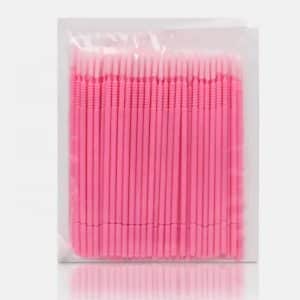 Microbrushes 100 stuks - Navulling (pink-long)