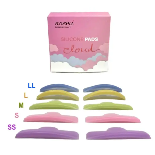 NOEMI | CLOUD SILICONE RODS/SHIELDS U-CURL (5 PAIRS MIX)