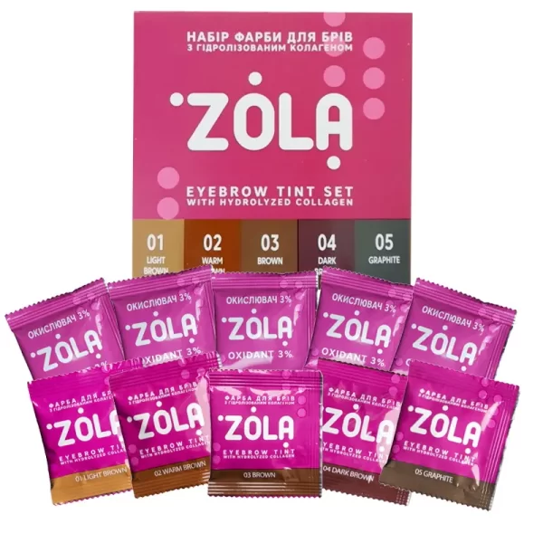 ZOLA | HYBRID WENKBRAUW TINT MET COLLAGEEN ( TESTER SET - 10 SACHETS)